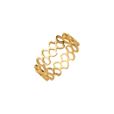 Fish Scale Anello Oro