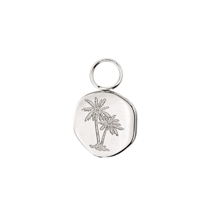 Palmera Coin Oval Twisted Hoop Set Baby Argento