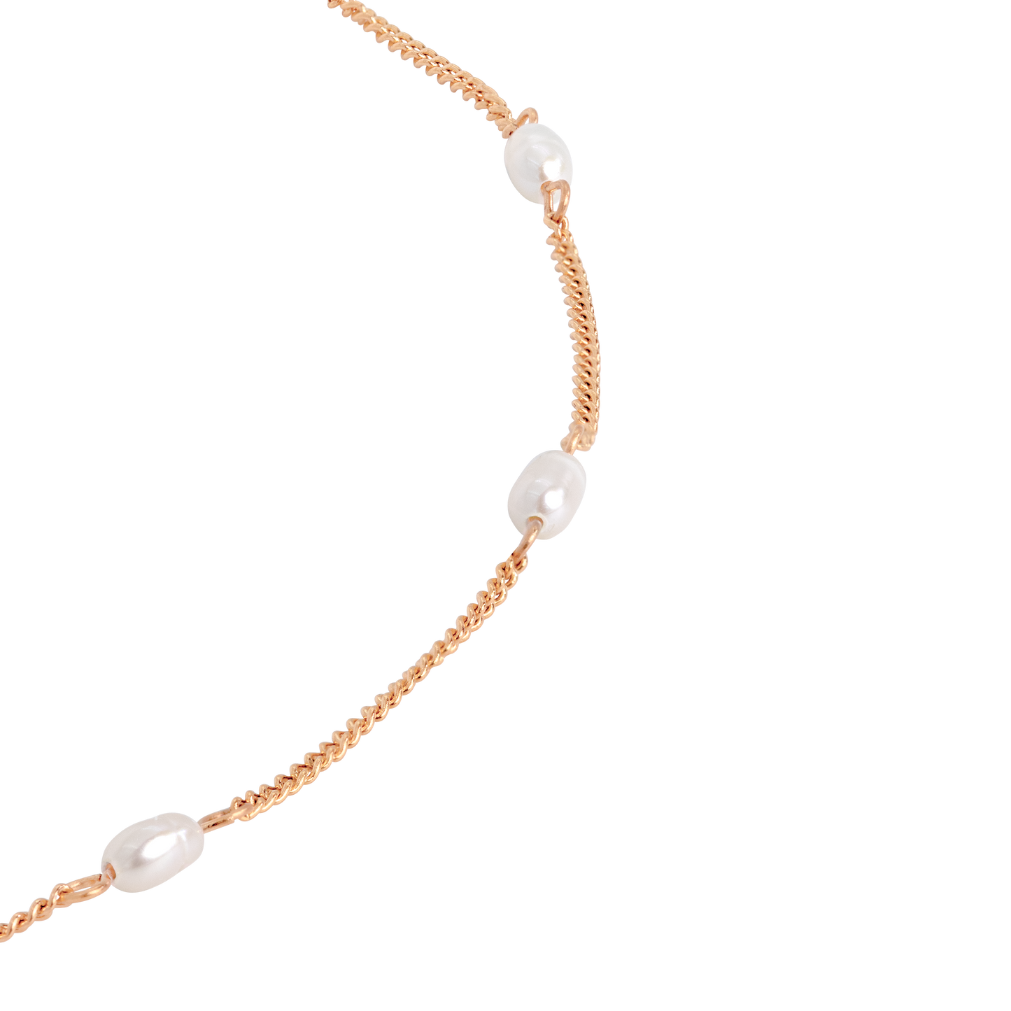 Pearl after Pearl Choker Oro Rosa