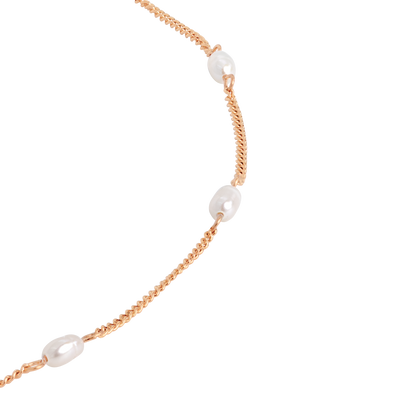 Pearl after Pearl Choker Oro Rosa