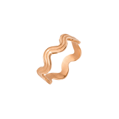 Wave after Wave Anello Oro Rosa