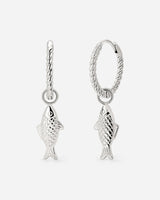 Pezito Twisted Hoop Set Small Argento