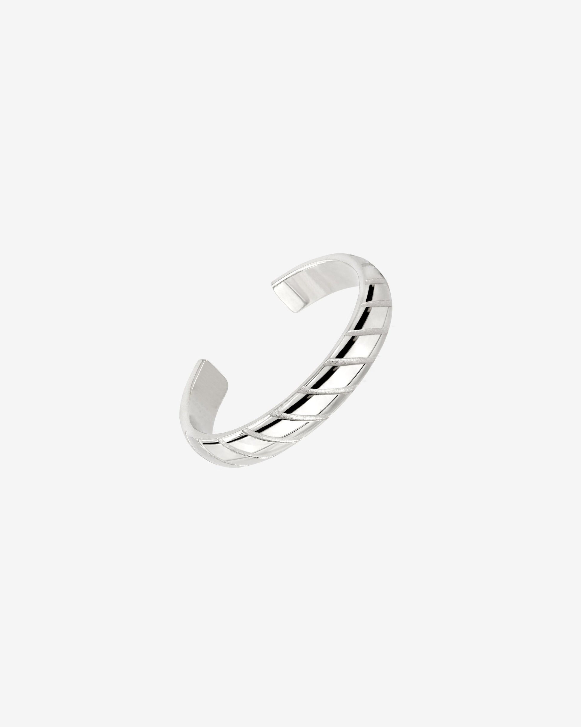 Anello da piede Flat Stripe Argento