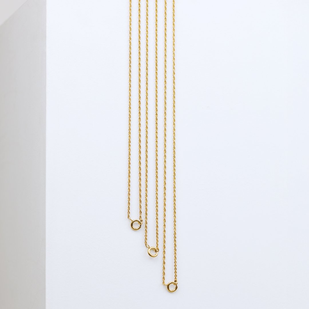Rope Chain Charm Collana Oro Rosa