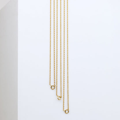 Rope Chain Charm Collana Oro Rosa