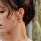 Flowery Hoop Set Medium Oro Rosa