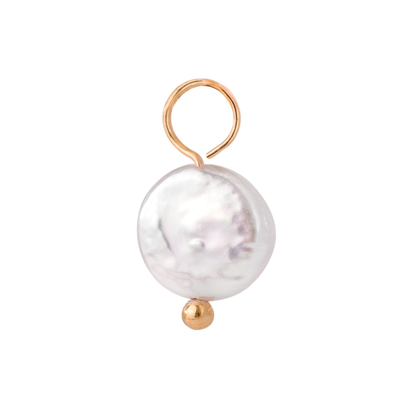 Disc Pearl Hoop Set Small Oro Rosa