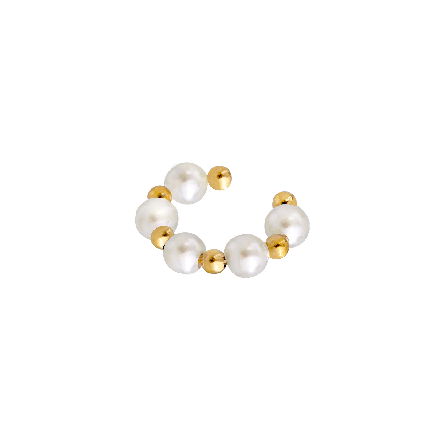 Pearl 'n' Beads Ear Cuff Oro