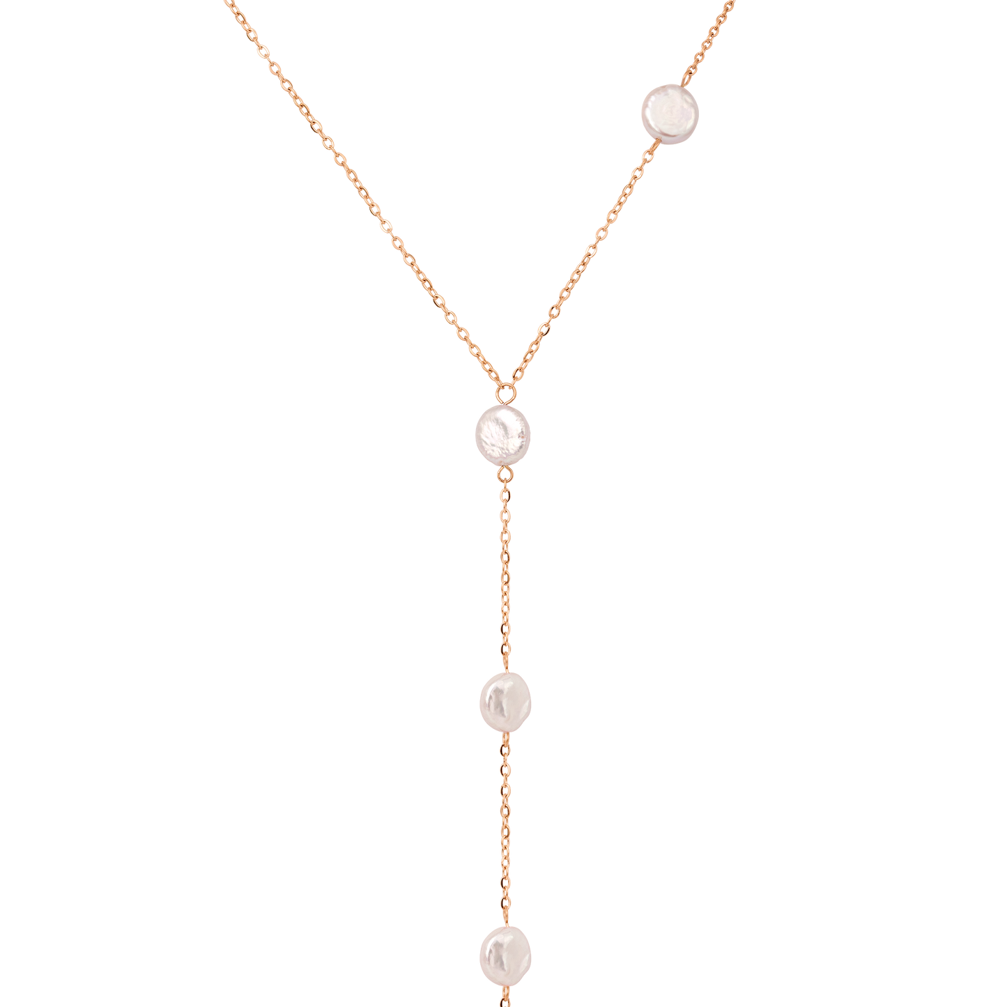 Timeless Pearl Y-Collana Oro Rosa