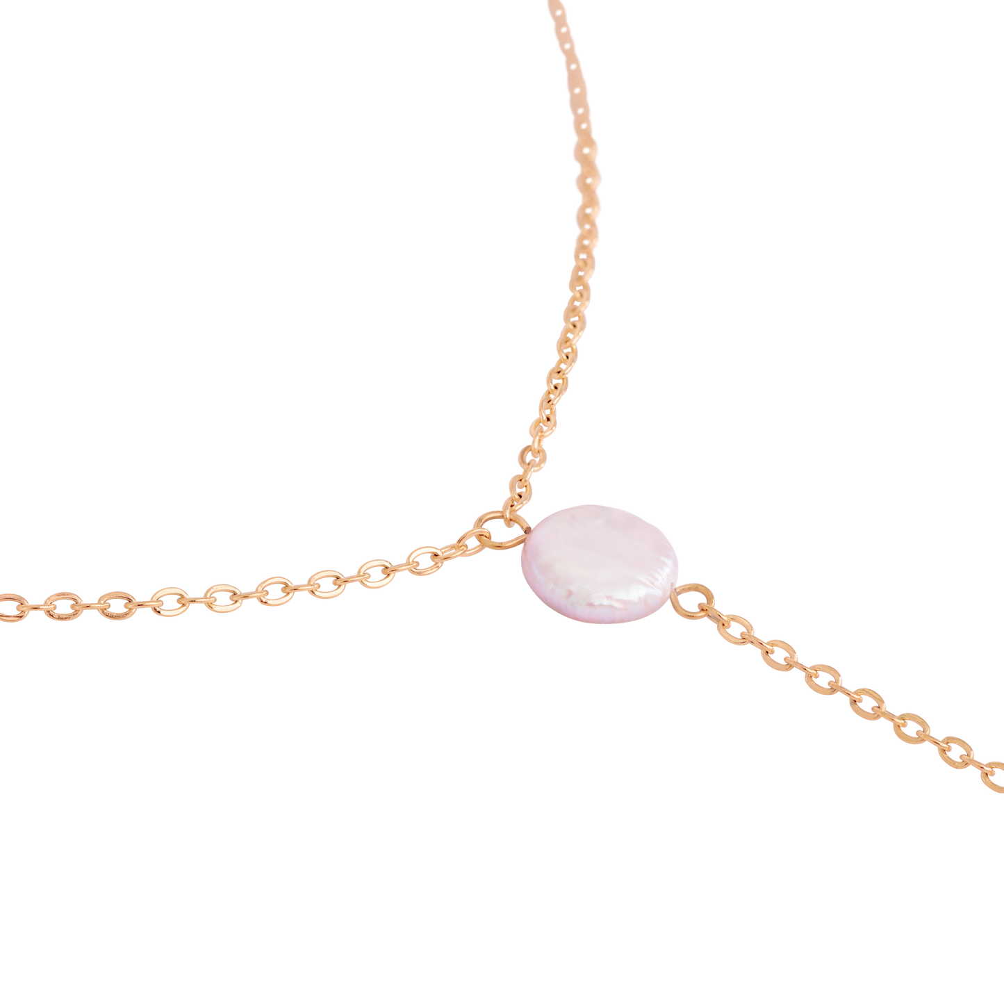 Timeless Pearl Y-Collana Oro Rosa