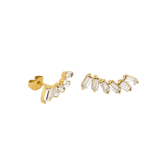 Glam Earclimber Studs Oro