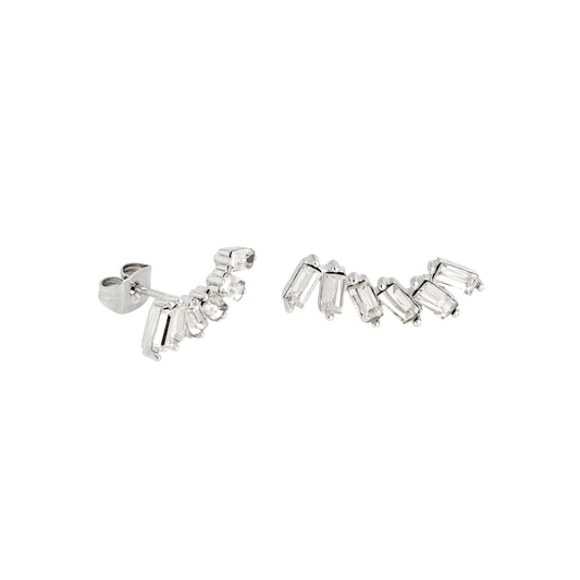 Glam Earclimber Studs Argento