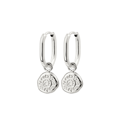 Sun Seeker Oval Hoop Set Baby Argento