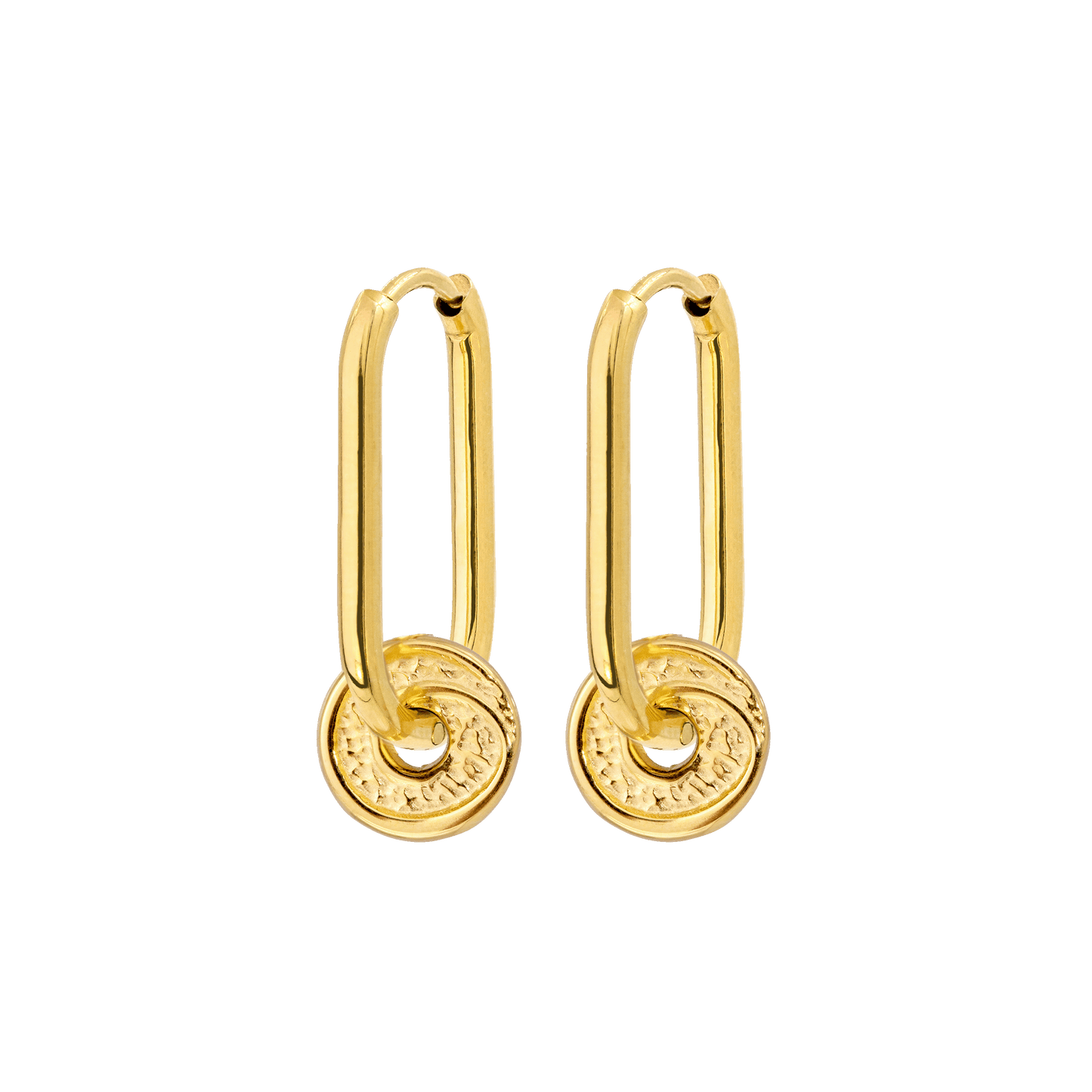 Swirl'n Oval Hoop Set Small Oro