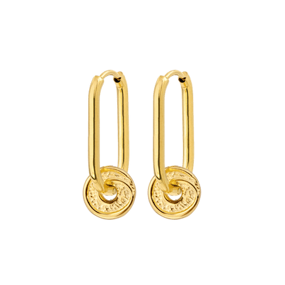 Swirl'n Oval Hoop Set Small Oro