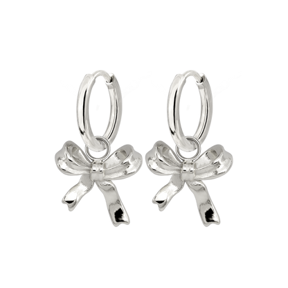 Pretty Ribbon Hoop Set Small Argento