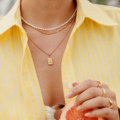Sun Lover Pendant Collana Oro Rosa