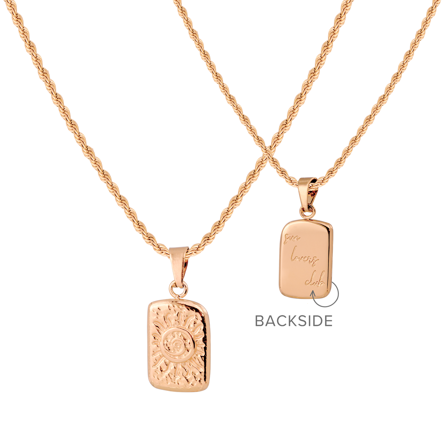 Sun Lover Pendant Collana Oro Rosa