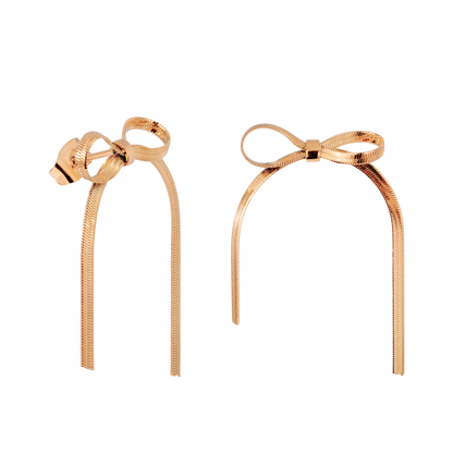 Sweet Bow Orecchini Oro Rosa