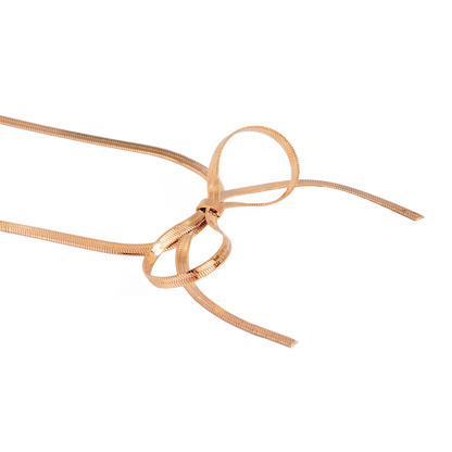 Sweet Bow Collana Oro Rosa