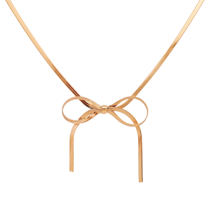 Sweet Bow Collana Oro Rosa