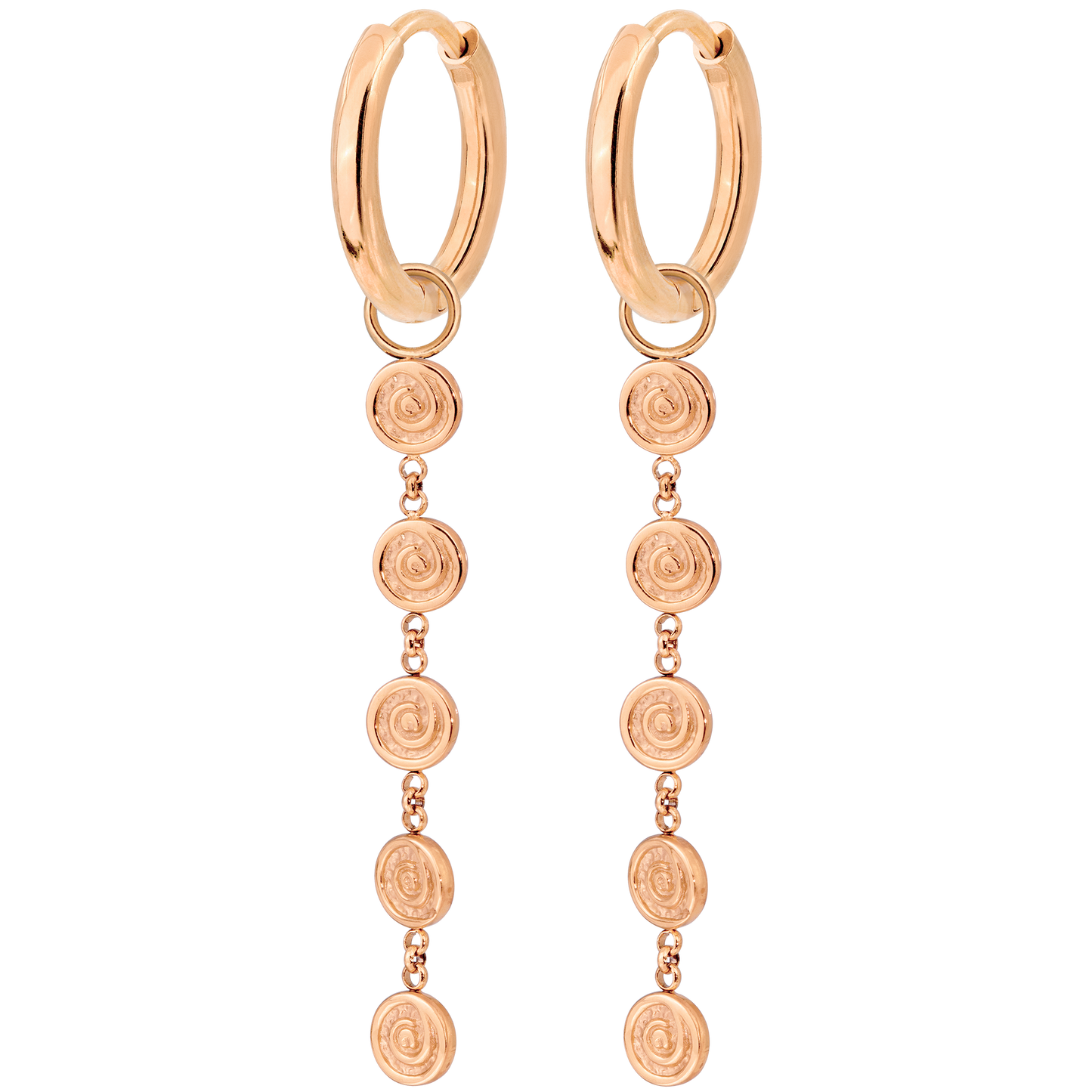 Sweet Swirl Hoop Set Small Oro Rosa