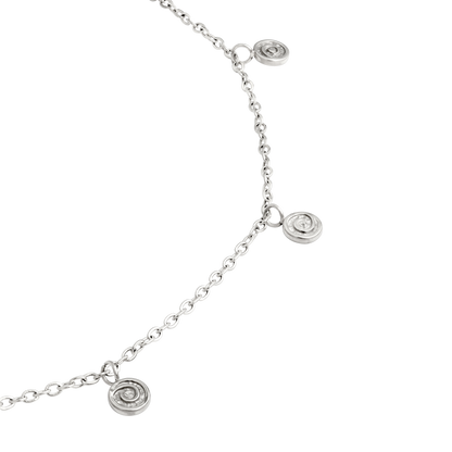 Swirl'n Choker Argento