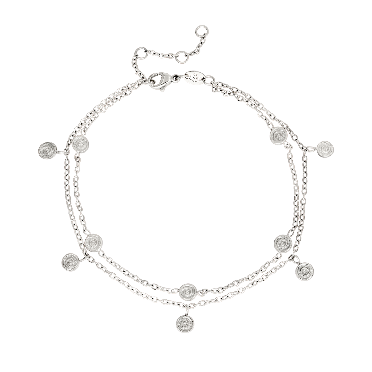 Swirl'n Double Cavigliera Argento