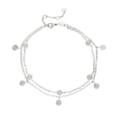Swirl'n Double Cavigliera Argento