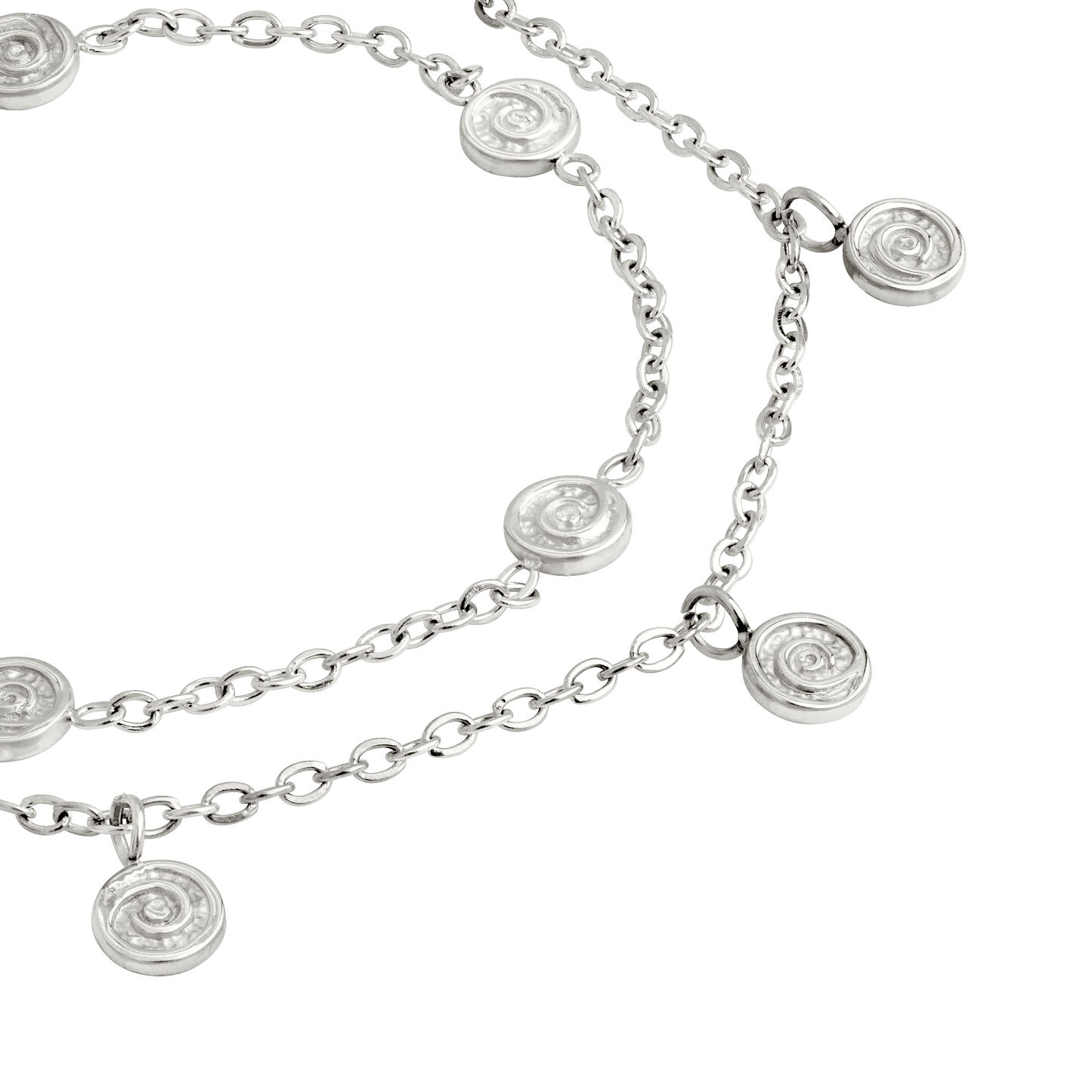 Swirl'n Double Cavigliera Argento