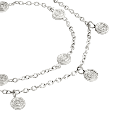 Swirl'n Double Cavigliera Argento