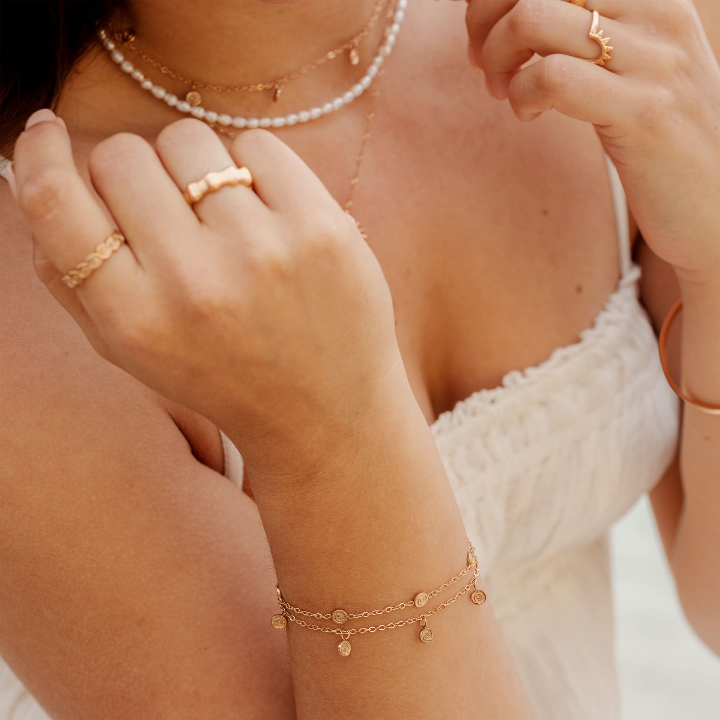 Swirl'n Double Bracciale Oro Rosa