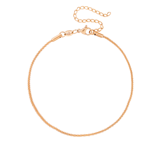 Criss Cross Chain Cavigliera Oro Rosa