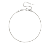 Criss Cross Chain Cavigliera Argento