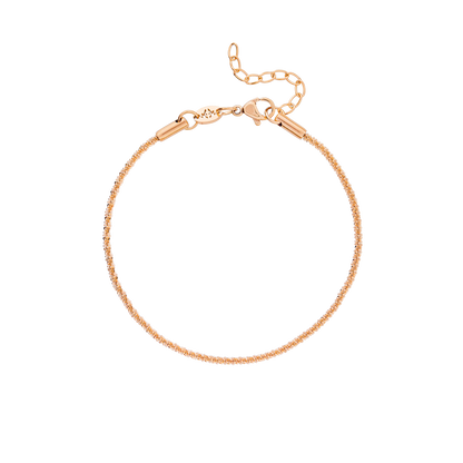 Criss Cross Chain Bracciale Oro Rosa