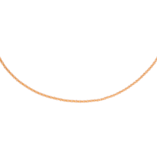 Criss Cross Chain Collana Oro Rosa