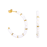 Puka Shell Hoop Orecchini Oro