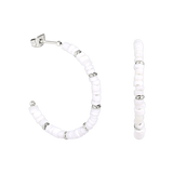 Puka Shell Hoop Orecchini Argento