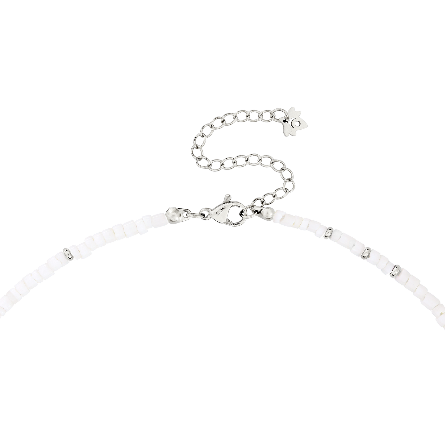 Puka Shell Collana Argento