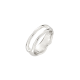 Flowing Gap Ring Argento