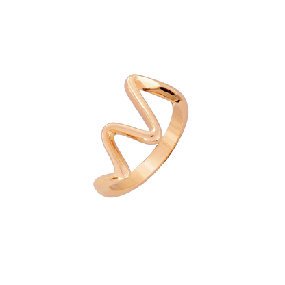 Fluid Motion Anello Oro Rosa