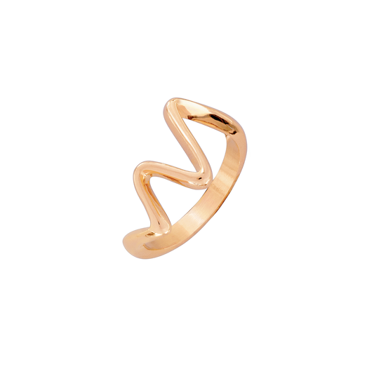 Fluid Motion Anello Oro Rosa