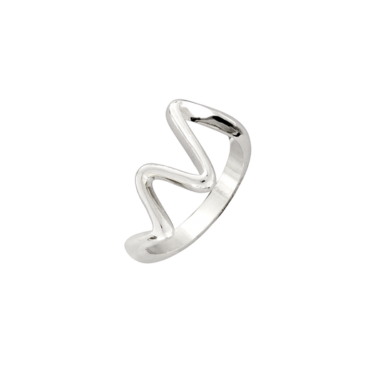 Fluid Motion Anello Argento