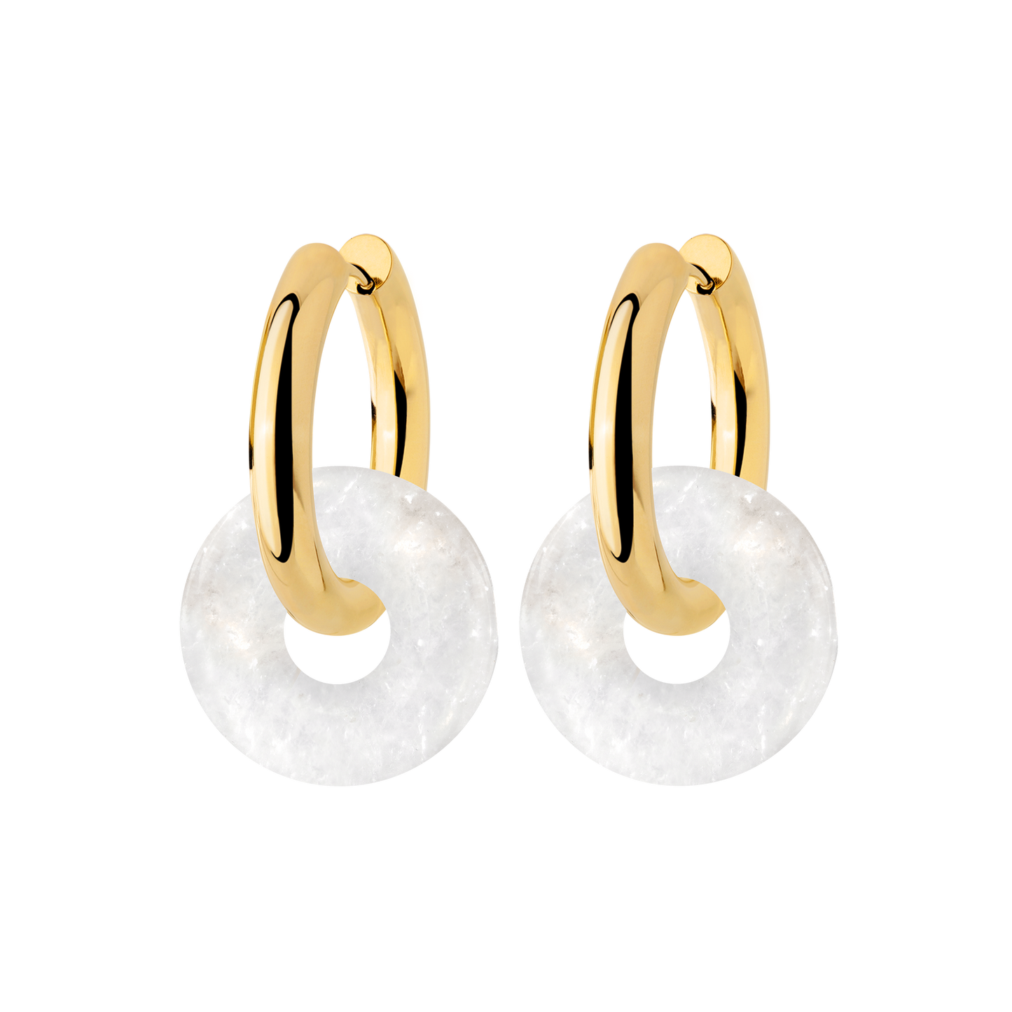 Chunky Above the Clouds Donut Hoop Set Medium Oro