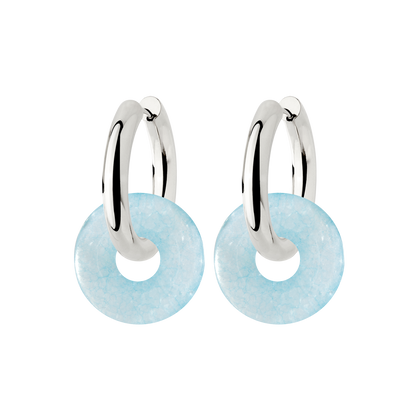 Chunky Into the Blue Donut Hoop Set Medium Argento