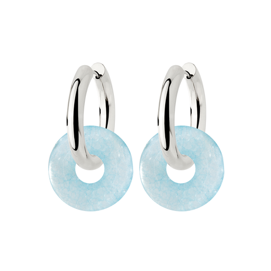 Chunky Into the Blue Donut Hoop Set Medium Argento