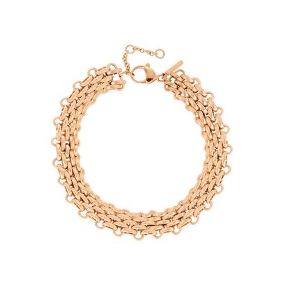 Bold Mesh Bracciale Oro Rosa