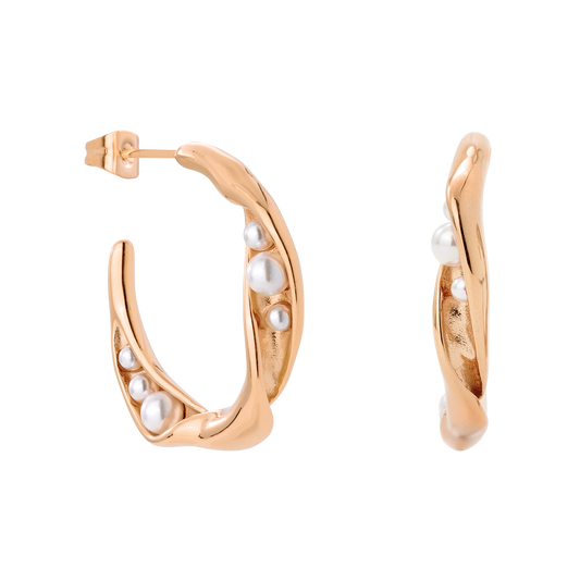 Branch Pearl Orecchini Oro Rosa