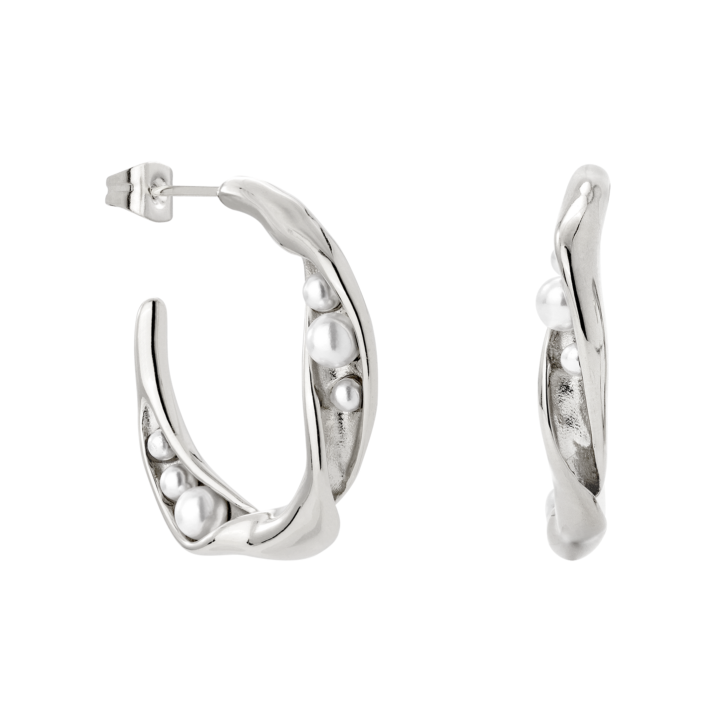 Branch Pearl Orecchini Argento