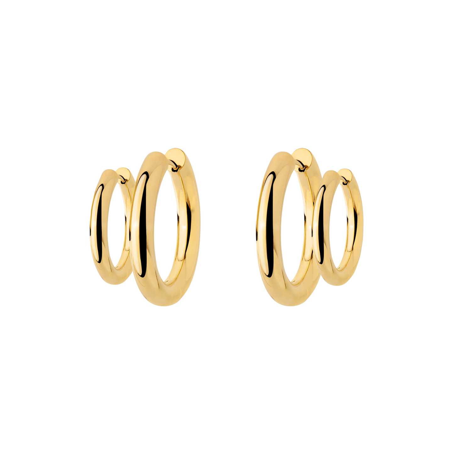 Chunky Lover Hoop Set Small Oro